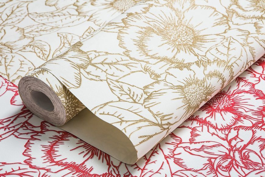 Шпалери Assorti 933AS34, вінілові на флізеліновій основі, сонцестійкі, миючі. Малюнок: квіти. Колір: бузковий. Україна 933AS34 фото